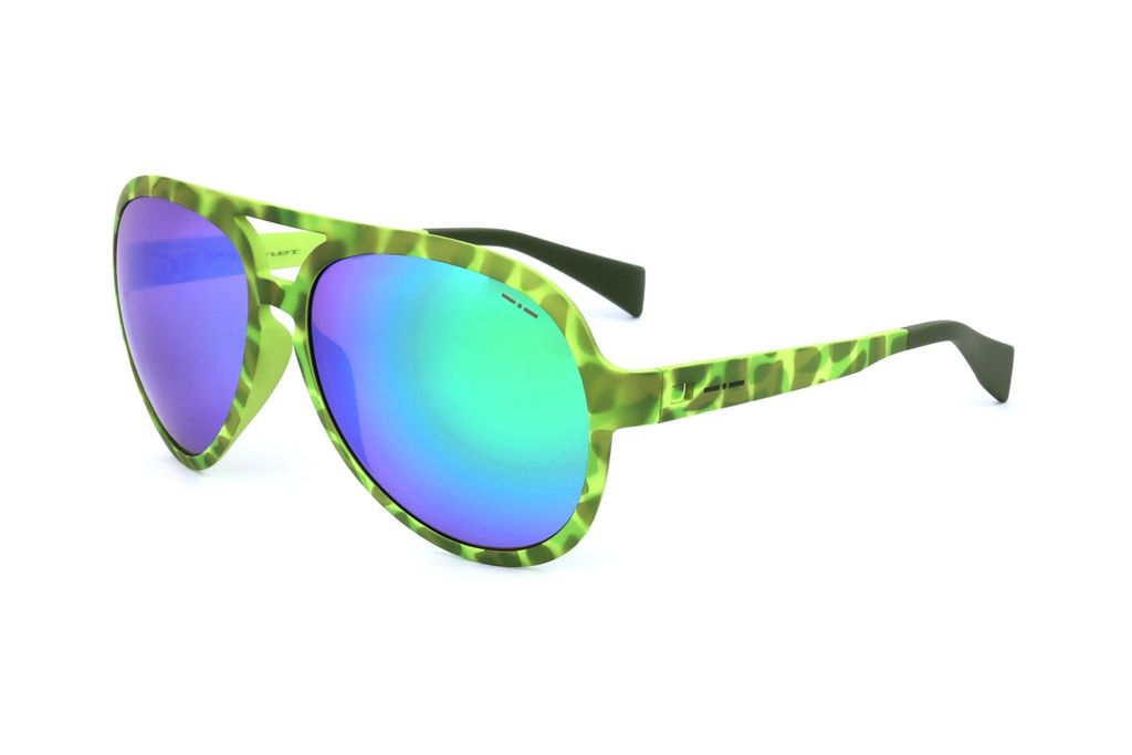 Italia Independent I I SPORT STYLE MOD. 115 037 HAVANA VERDE CHIARO 56/15/135 Herren-Sonnenbrille
