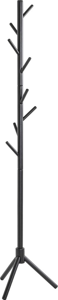 Garderobenständer >47579< in schwarz, Massivholz - 174x43cm (HxD)