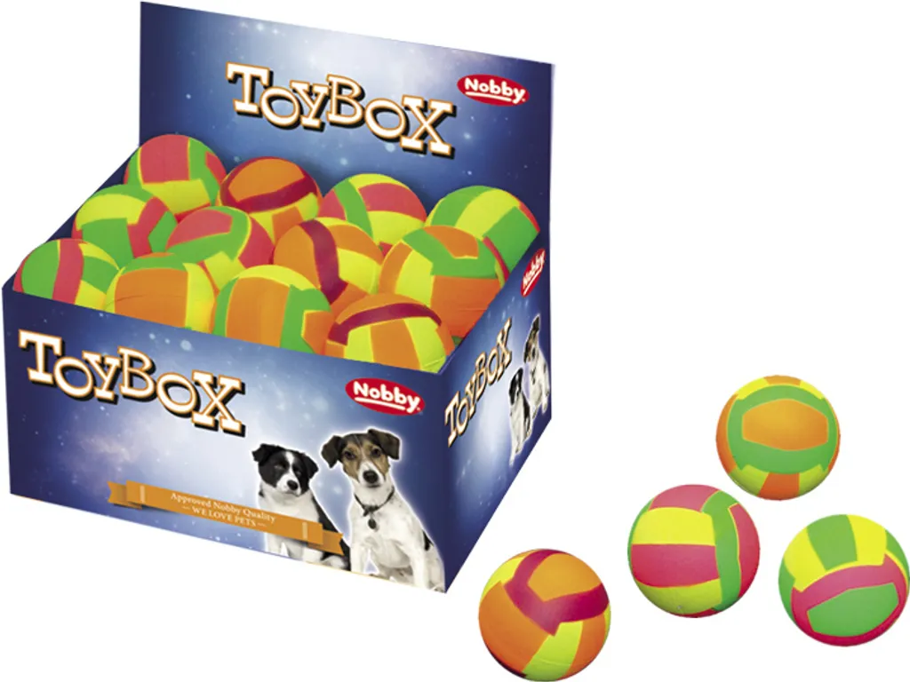 Balle de Jeu pour Chien en Mousse Souple Nobby 6,3 cm - Lot de 24 Unités