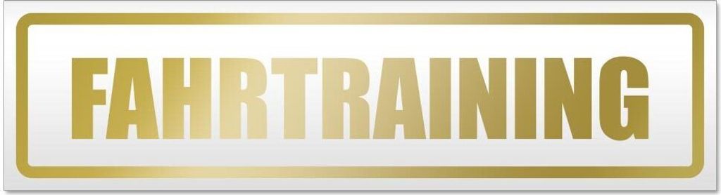 Kiwistar Fahrtraining Magnetschild Schild magnetisch - 20cm Gold - Magnetfolie für Auto PKW Kfz