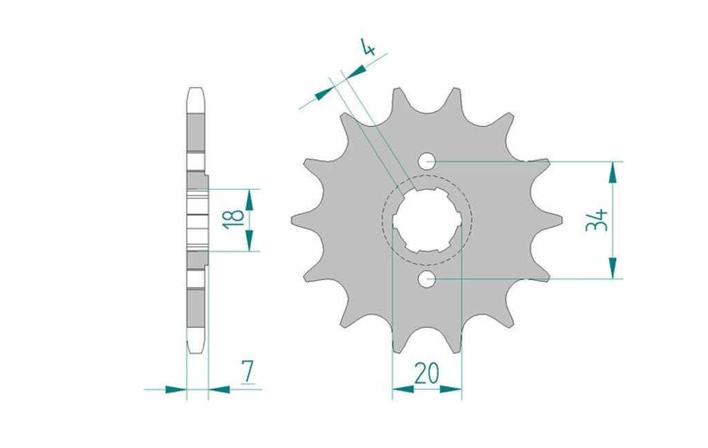 AFAM Stahl Standard Ritzel vorne - 520