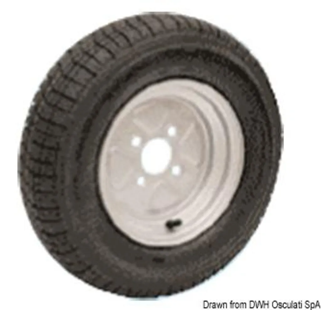 Roue de remorque 4.5/10" pneu caoutchouc robuste haute vitesse - 1 pc