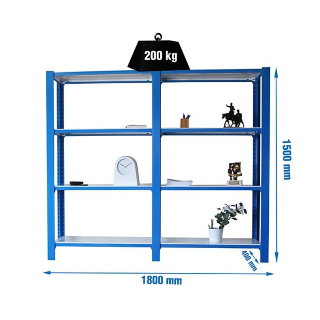 Simonrack Schwerlastregal OFFICCLICK 5 8435104916285 grau, weiß 90,0 x 40,0 x 210,0 cm
