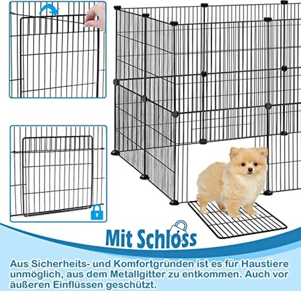 Cage pour cochons d'Inde et lapins - Enclos modulable 12 panneaux