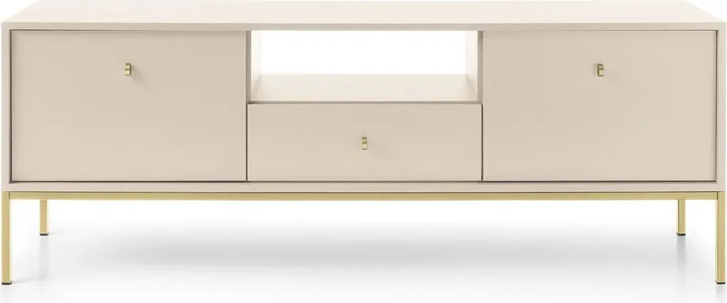 Banc TV Meuble de salon ORFEA beige sable - Support TV long et robuste