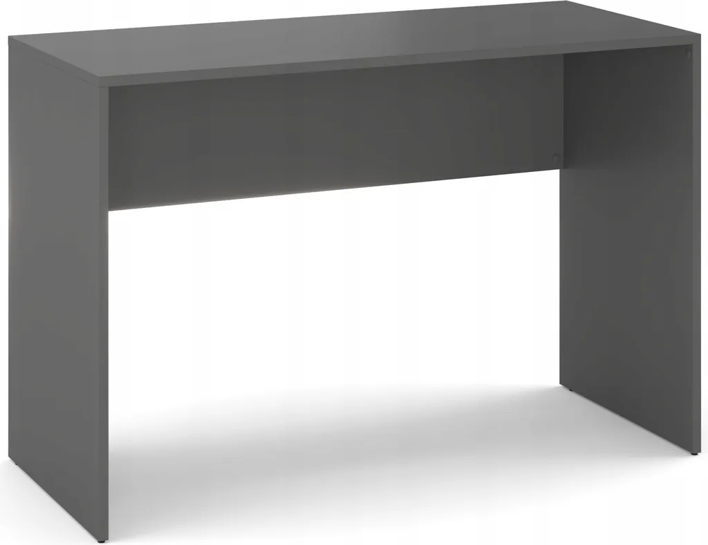 Fini le manque de place : Bureau droit 120 cm graphite spacieux et stable