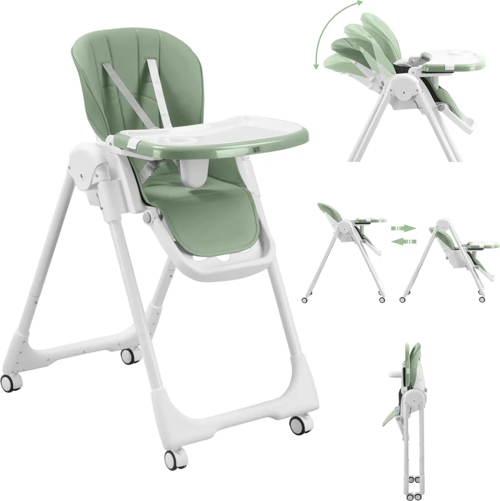 Seggiolone in plastica Baby Vivo Design - Tippy in Cool Mint