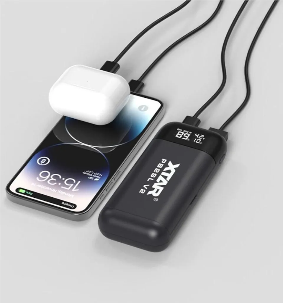 Xtar PB2SL V2 Chargeur Rapide USB-C pour Batteries 21700 et 18650