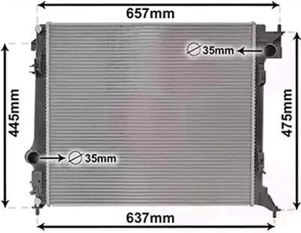Radiateur moteur VAN WEZEL 13012701 en aluminium pour Qashqai II