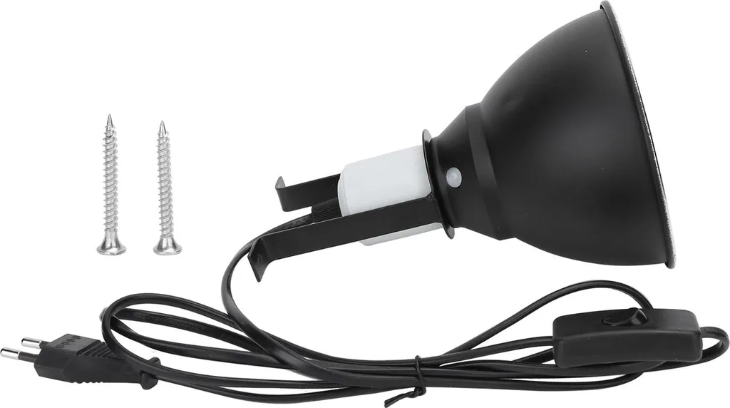 Lampe chauffante pour tortue et serpent : protection inox 220V EU