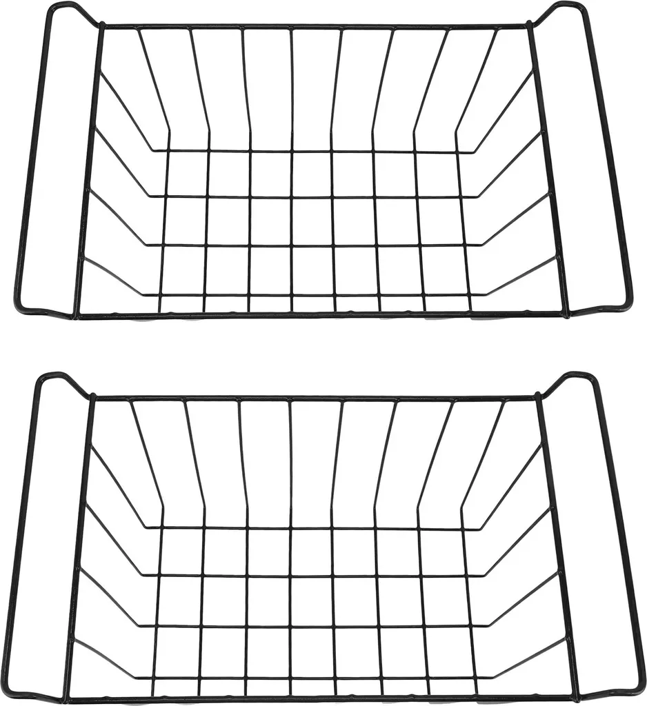 Gagnez de la Place avec ce Lot de 2 Paniers pour Congélateur Noir 49,5 cm