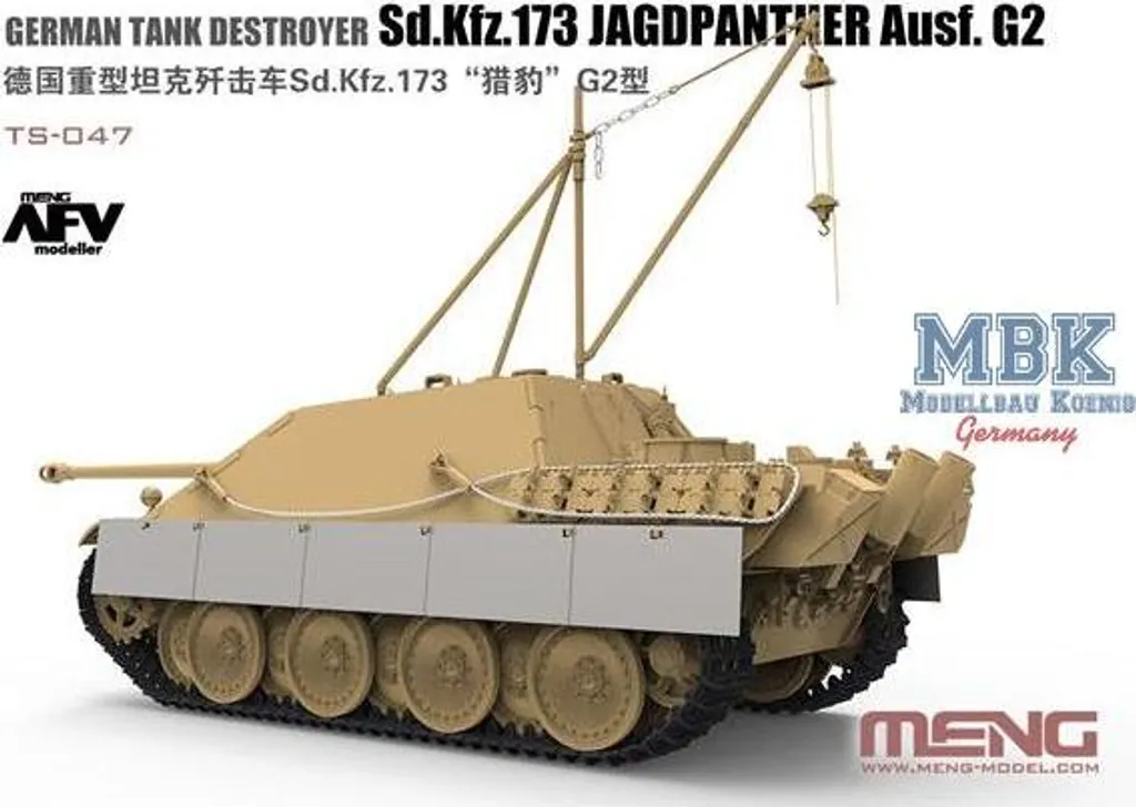 Kit de modélisme char Jagdpanther Meng TS-047 idéal pour diorama 1:35 - 9