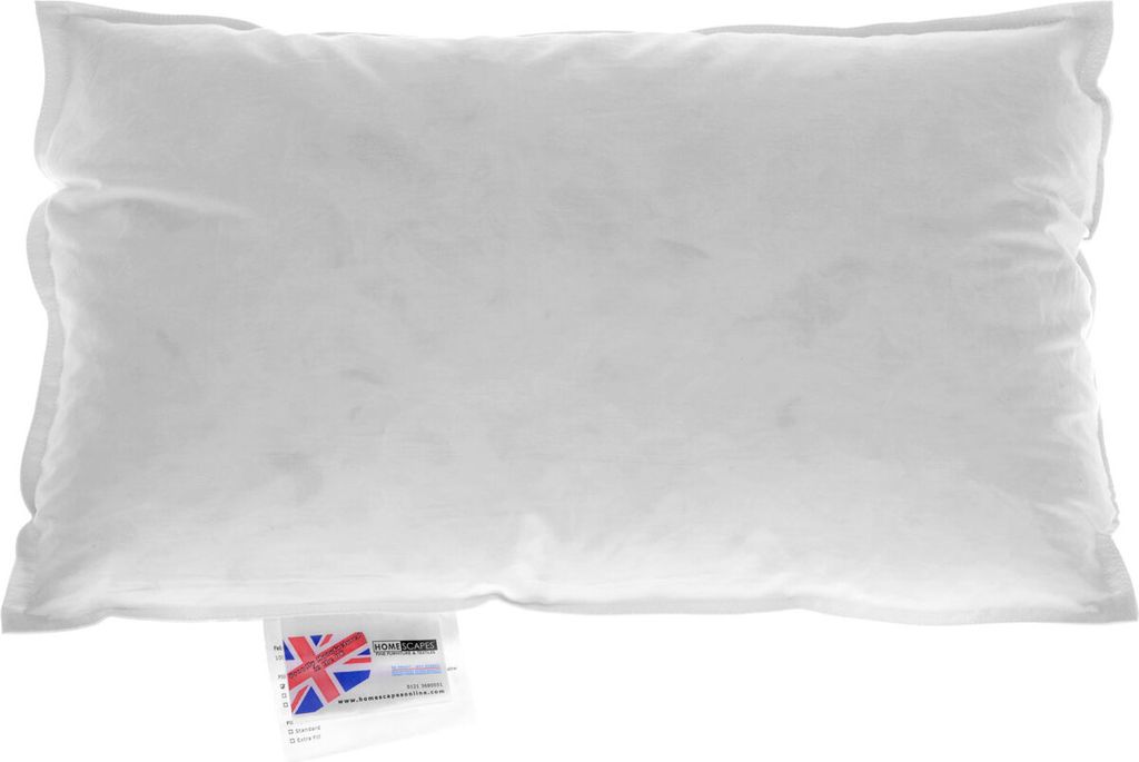 HOMESCAPES Daunenkissen 30x50 cm – Kissenfüllung Gänsedaunen & Federn