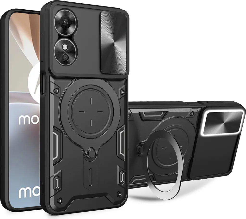 Custodia Oppo A17 4G Nera: Cover Blindata con Protezione Fotocamera