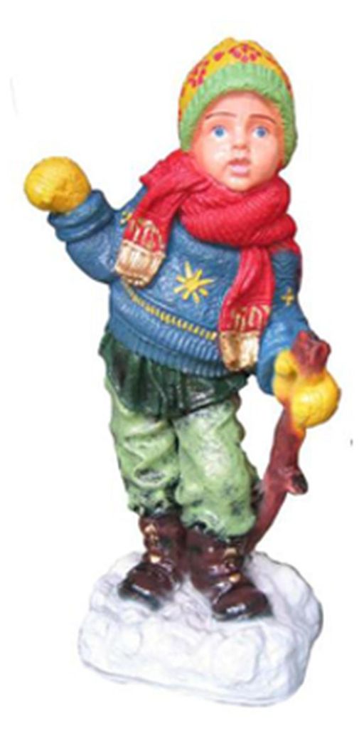 Junge Schnee Winter Figur Statue Deko Figuren Dekoration Garten Skulptur 79cm