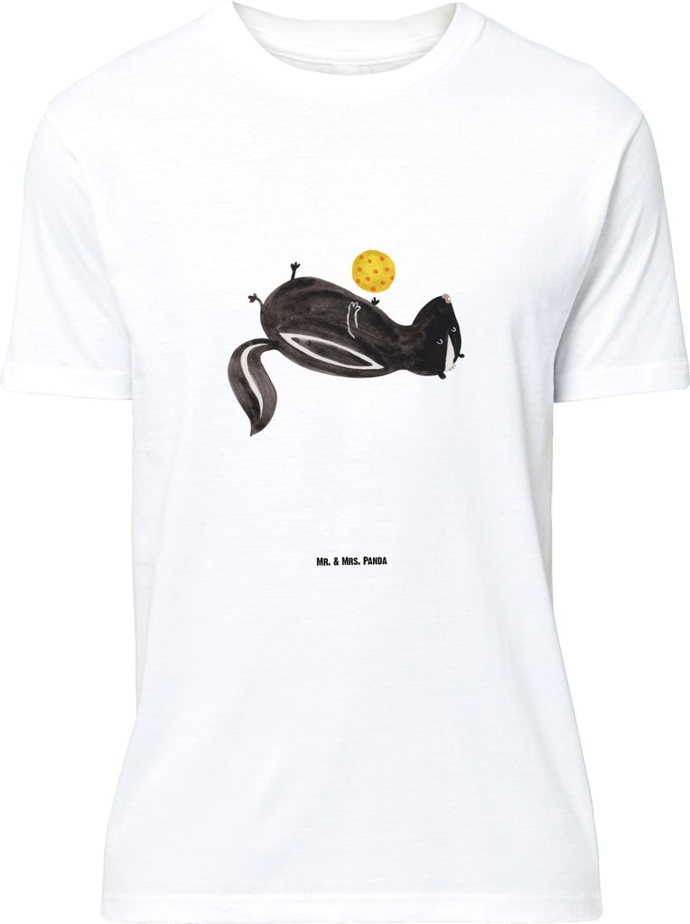 Mr. & Mrs. Panda Größe M T-Shirt Stinktier Ball - Weiß - Geschenk, Raubtier, Stinker, Herren, Shirt, Skunk, Tshirt, Weisheit, Wildtier, mit Spruch