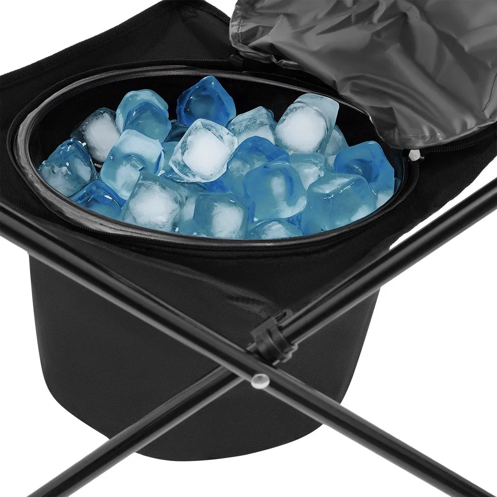 Mobilier de camping complet : table pliante et chaises portables gris - 6