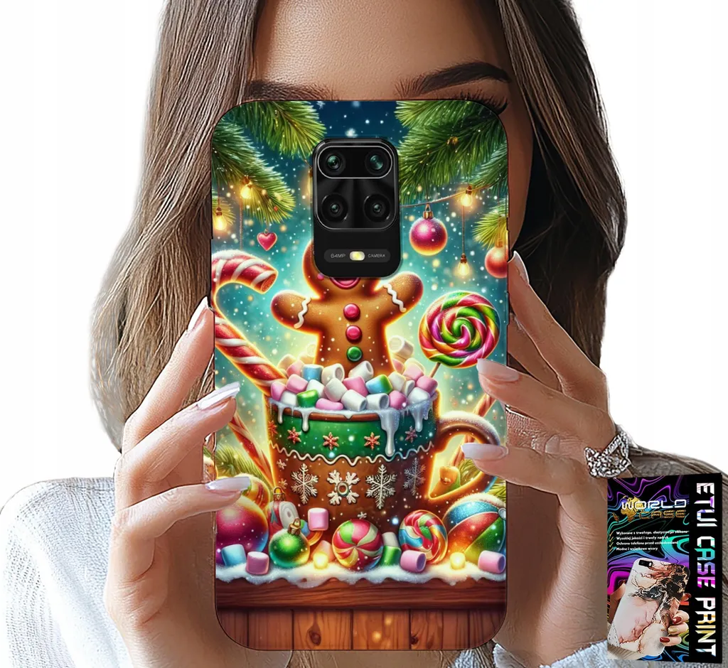 Bundle Protezione Xiaomi Note 9S / 9 Pro Natale: Cover + Vetro 9H
