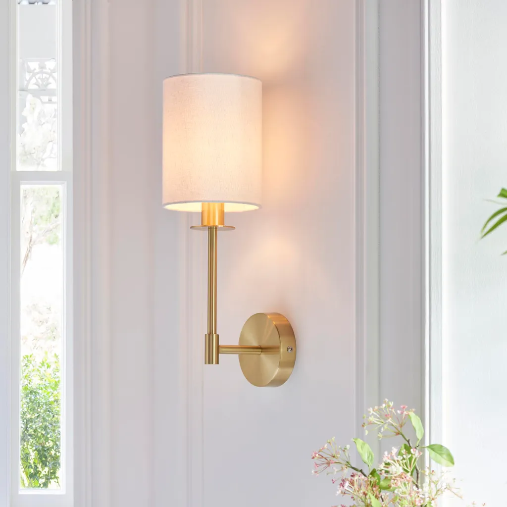 Applique en métal laitonné SANCERRE 40cm, éclairage E14 haute qualité