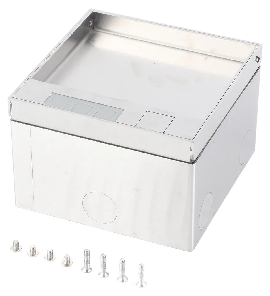 Boîtier de prises pour bureau et plan de travail inox escamotable 250V