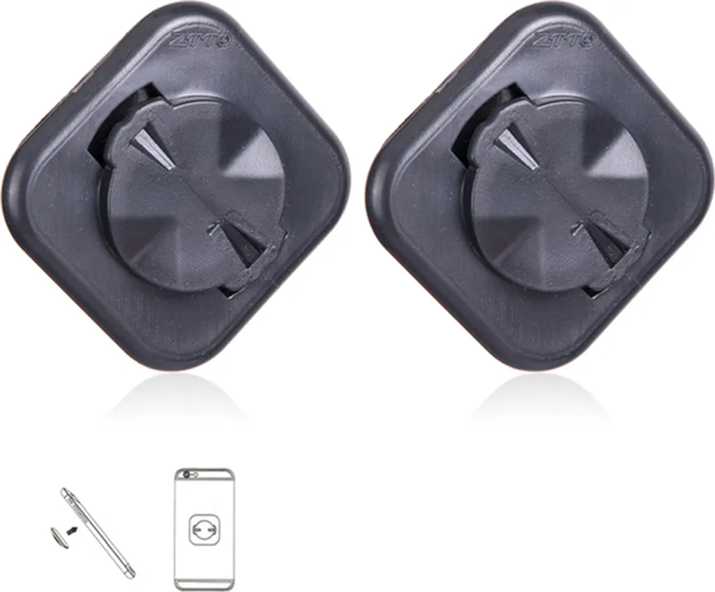 Adaptateur pour ordinateur de vélo Garmin - Support GPS robuste noir - 2
