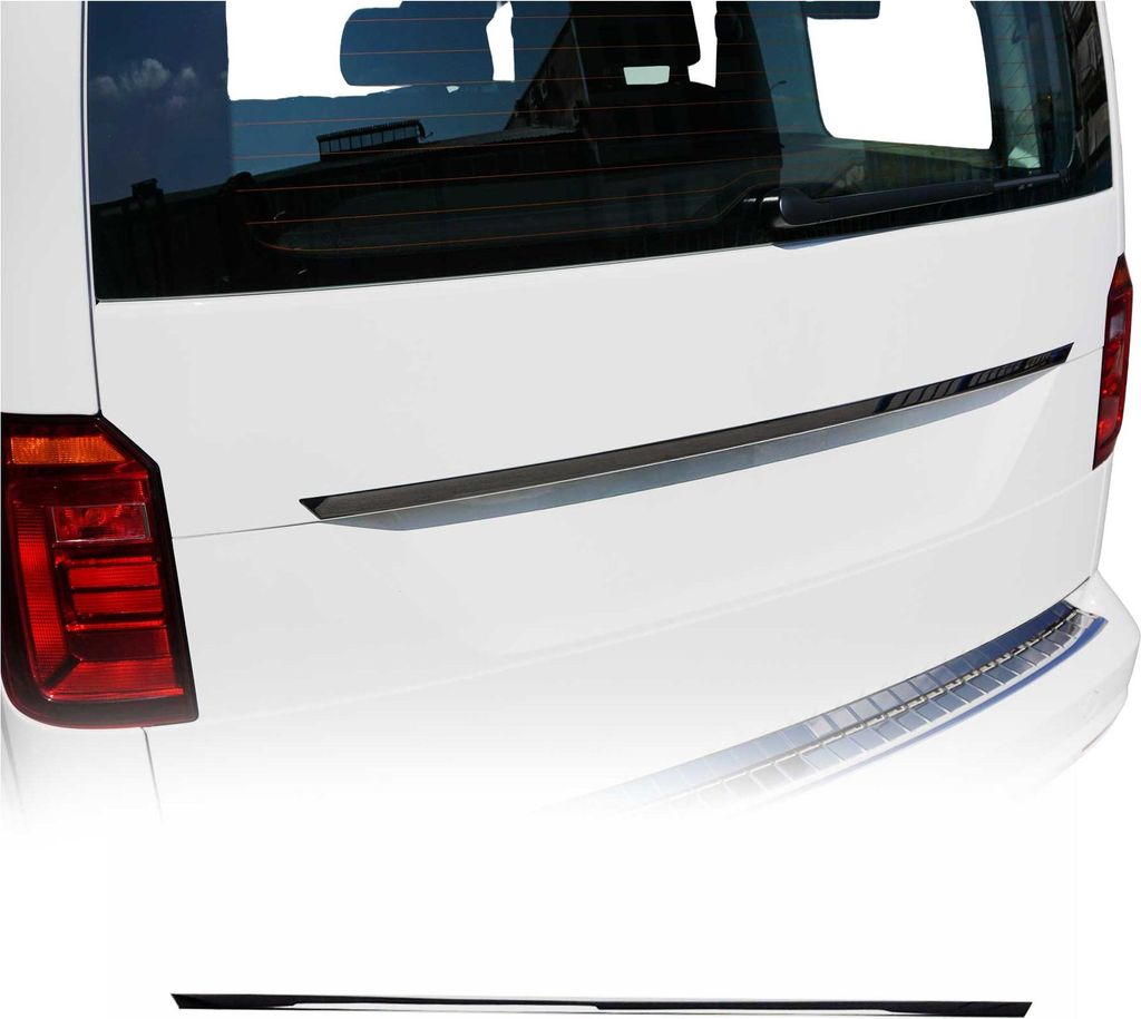 Heckklappe Kofferraumöffner Griff für VW Caddy 2015-2020 Edelstahl Dunkel 1tlg