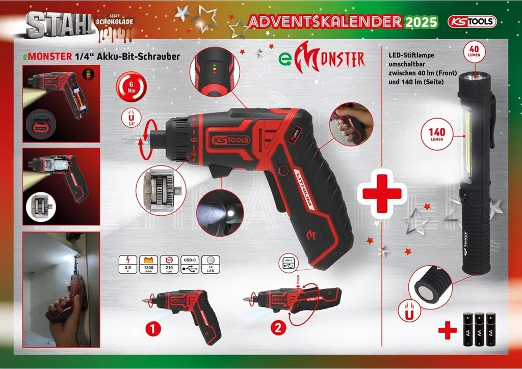 KS TOOLS eMONSTER Werkzeug Adventskalender - 10