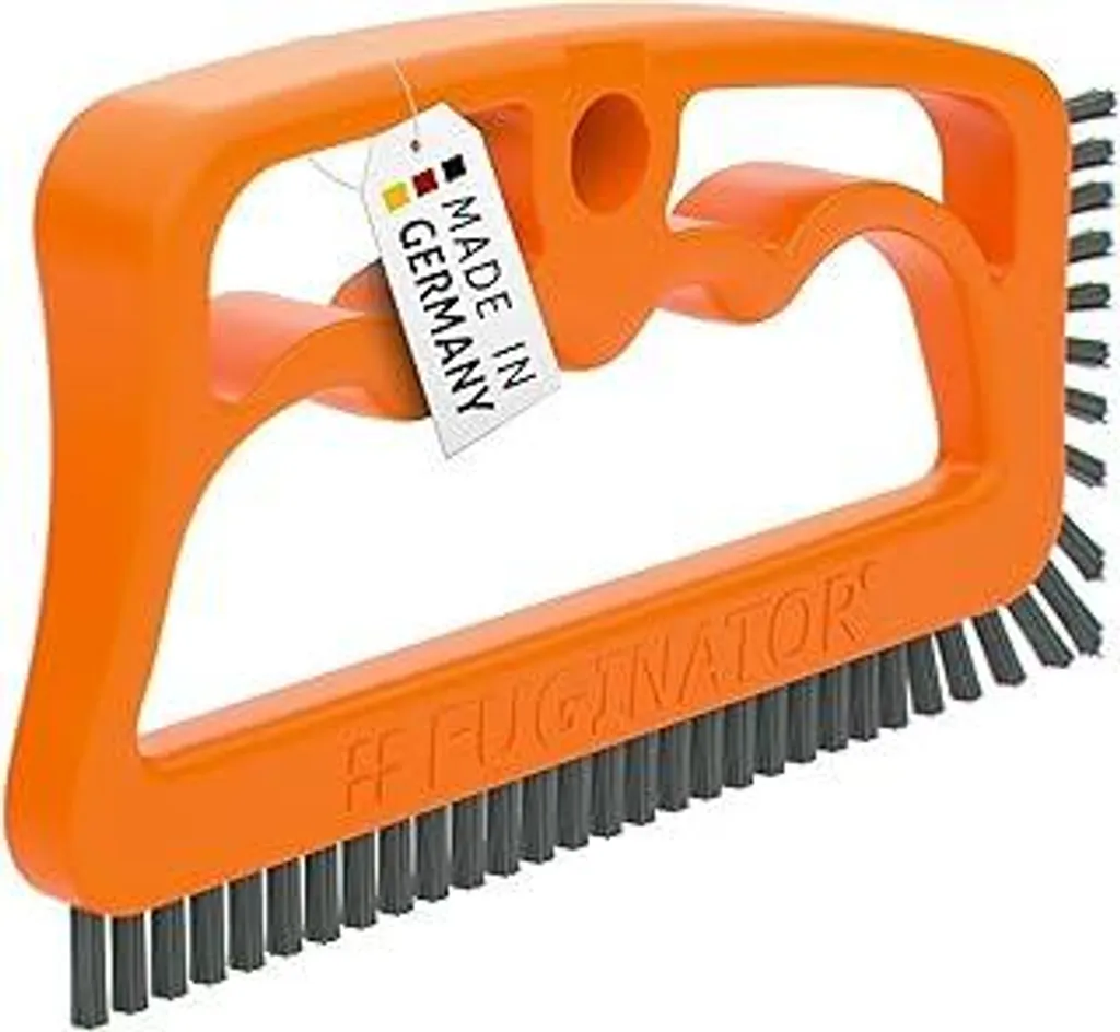 Spazzola per fughe FUGINATOR - Spazzola per la pulizia delle fughe in bagno, WC, cucina ecc. - Pulizia di piastrelle da parete e da pavimento - Spazzola maneggevole per fughe e piastrelle