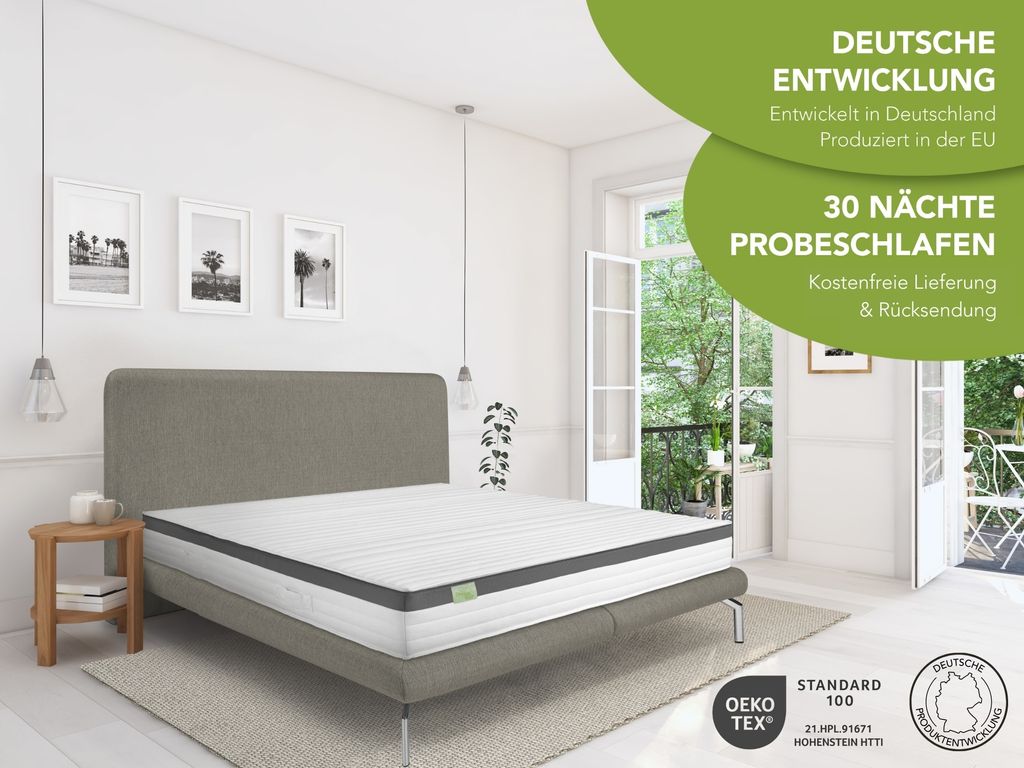 Hochwertige Taschenfederkernmatratze GOLD | 90 x 200 cm | Produktbild 6
