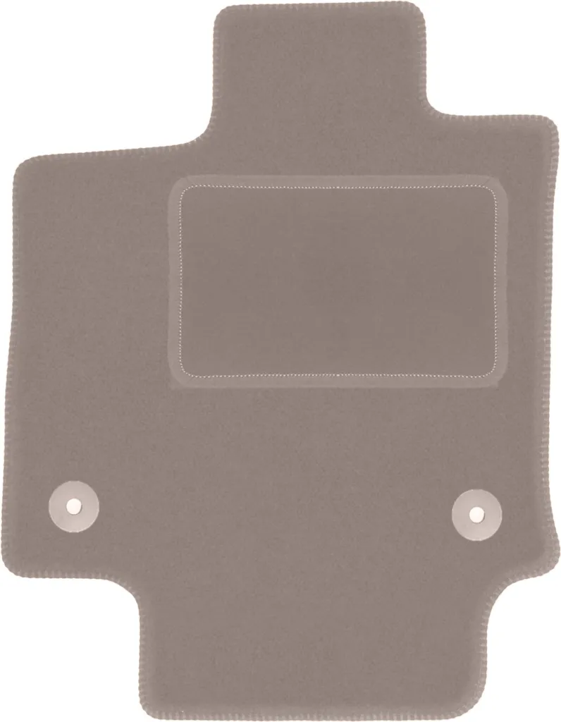 Tappetino conducente in velluto beige compatibile con Toyota RAV4 V Hybrid (2019-, SUV) – con fissaggi – su misura