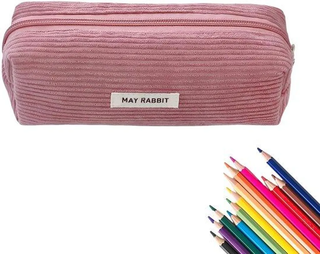 Trousse rose fille pour ranger les fournitures scolaires du cartable