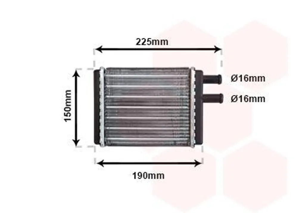 Radiateur de chauffage VAN WEZEL 02006083 anti-fuite pour Mini
