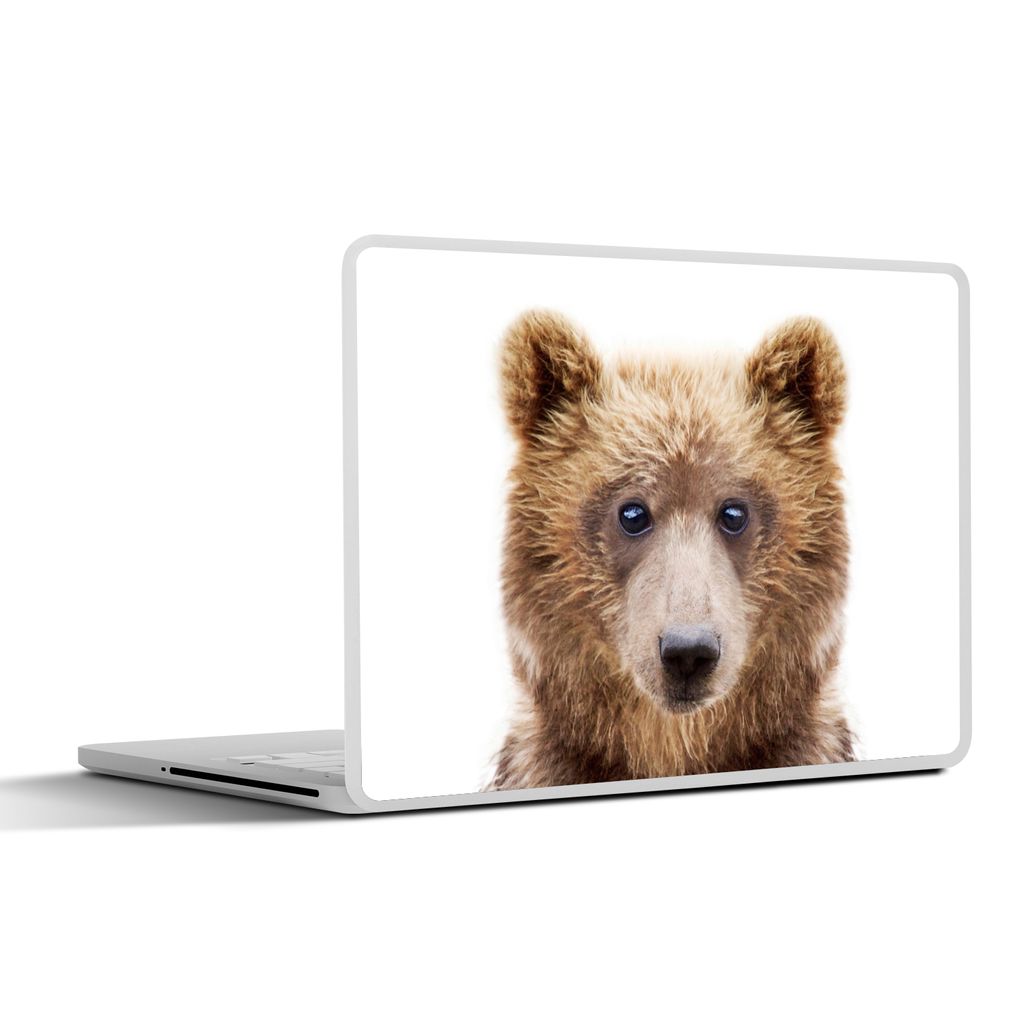 MuchoWow Laptop Aufkleber Sticker Cover Bär - Braun - Tiere - Natur 30x22 cm - Laptop-Sticker