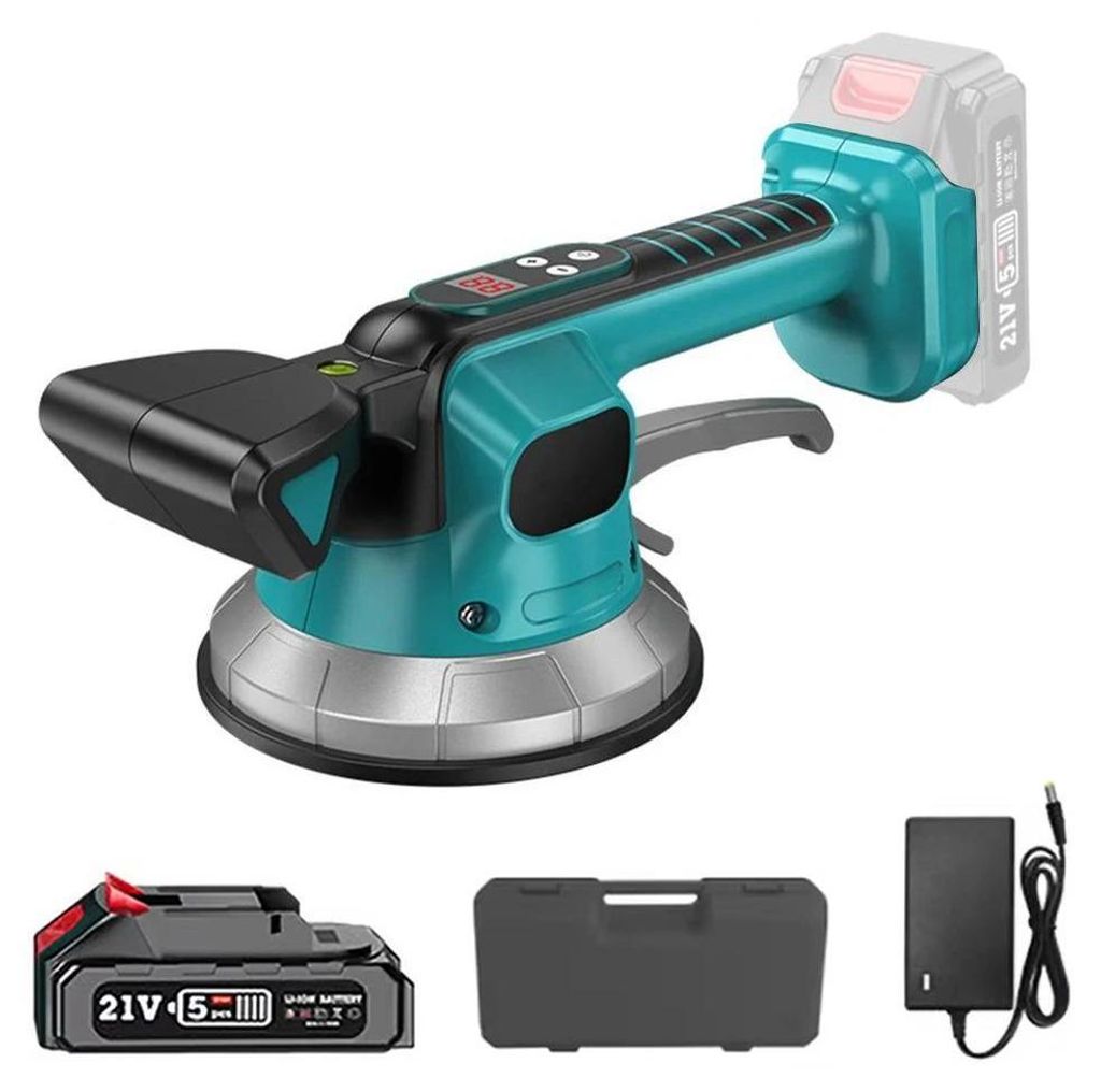 Elektrischer Fliesenvibrator - Kabellos - Mit Saugnapf - 200 kg Saugkraft - 10 Stufen - 1 Akku, EU-Stecker