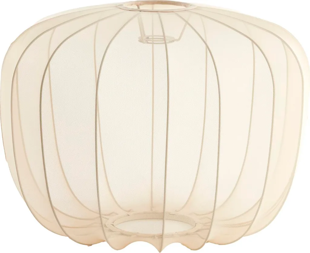 Abat-jour Beige pour Salon et Chambre - Textile 40 cm Plumeria E27