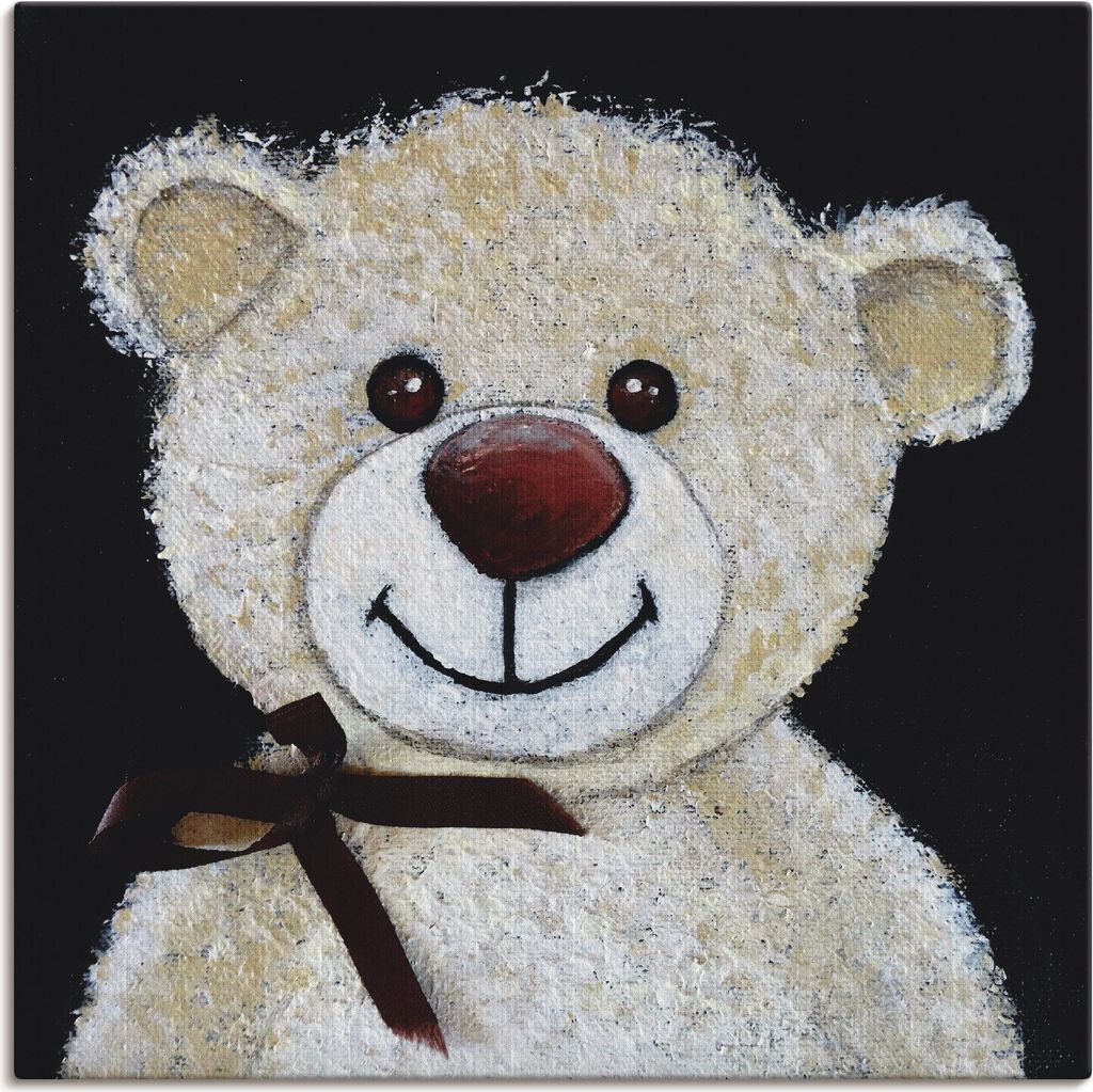 ARTland Leinwandbild Teddybär Größe: 30x30 cm