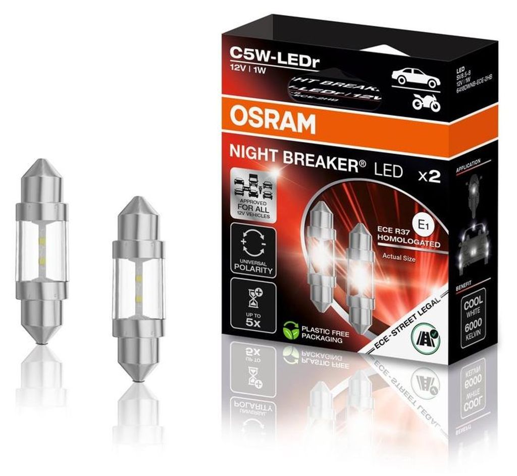 Osram LED C5W Sofitte 12V LED ECE Street Legal 2er Set