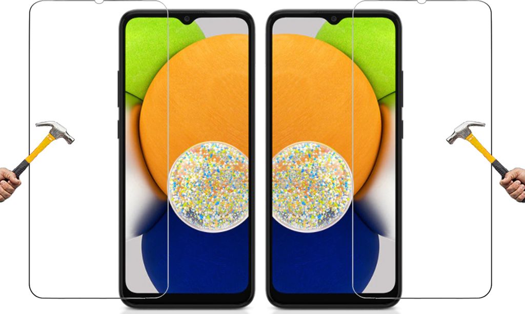 ino 2x Schutzglas kompatibel mit Samsung Galaxy A03 Panzerglas Panzerfolie Displayschutzglas Schutz Glasfolie Displayglas 9H