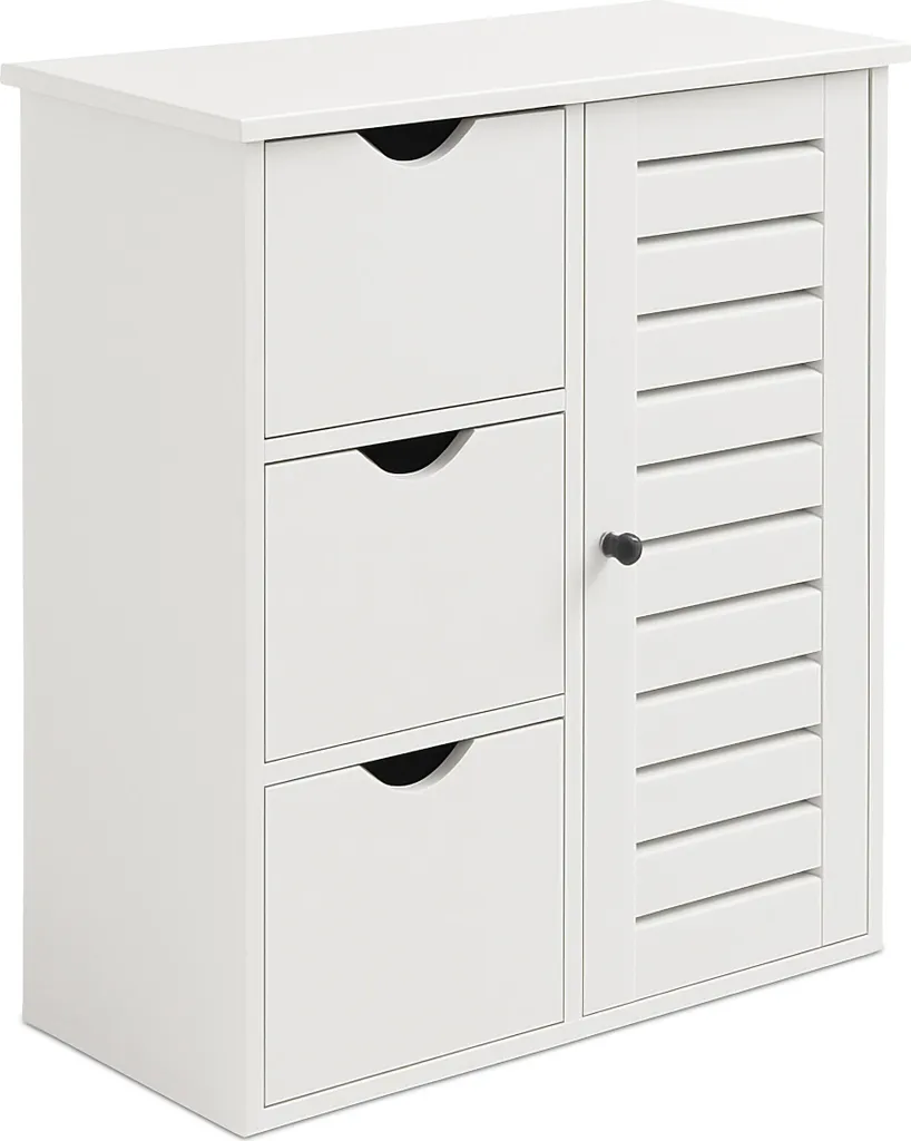 Mobiletto Salvaspazio Relaxdays - Ordine in Bagno con 3 Cassetti