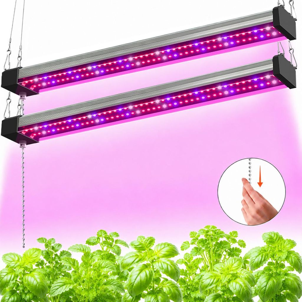 2x LED Pflanzenlampe Vollspektrum Anschließbare Produktbild 