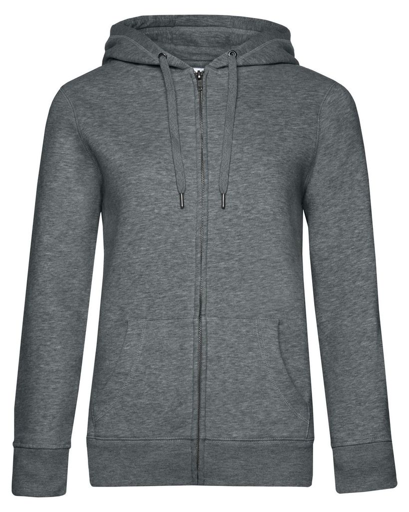 B&C - "Queen" Kapuzenpullover Mit Reißverschluss für Damen FK2969 (XL) (Mittelgrau)