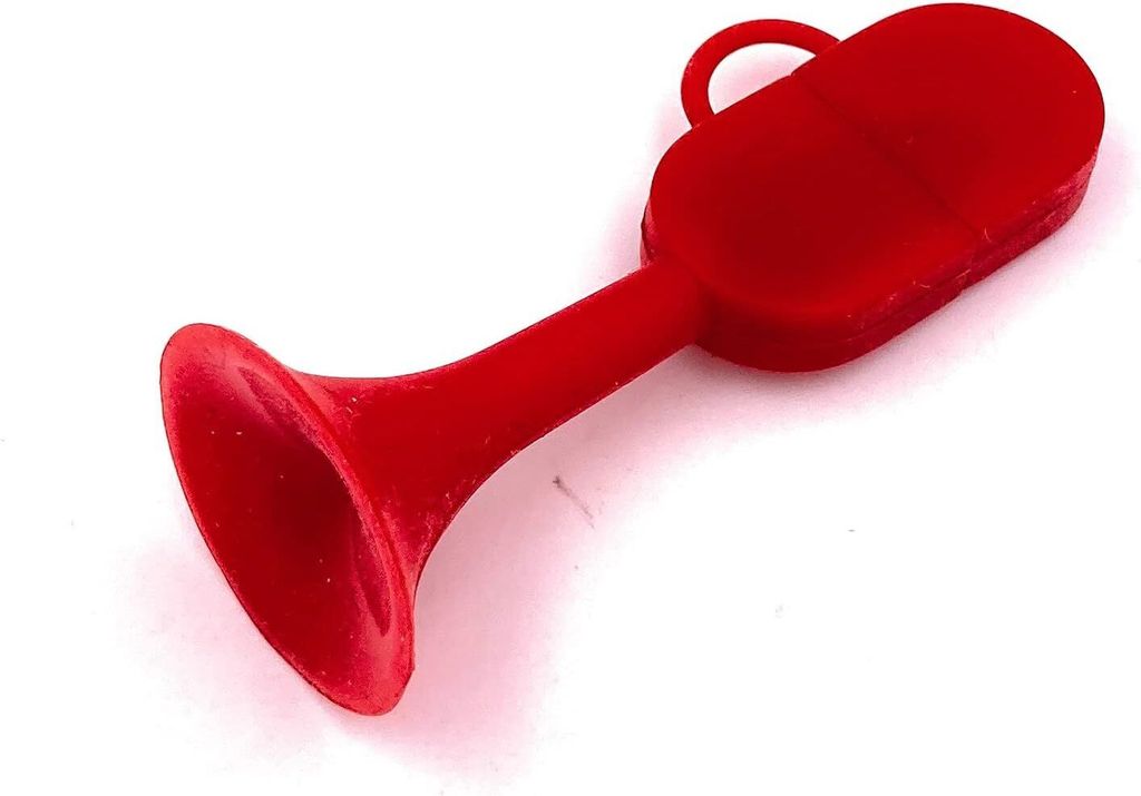 Onwomania Trompete Drommete Musik Instrument rot USB Stick in Alu Geschenkbox 16 GB USB 2.0