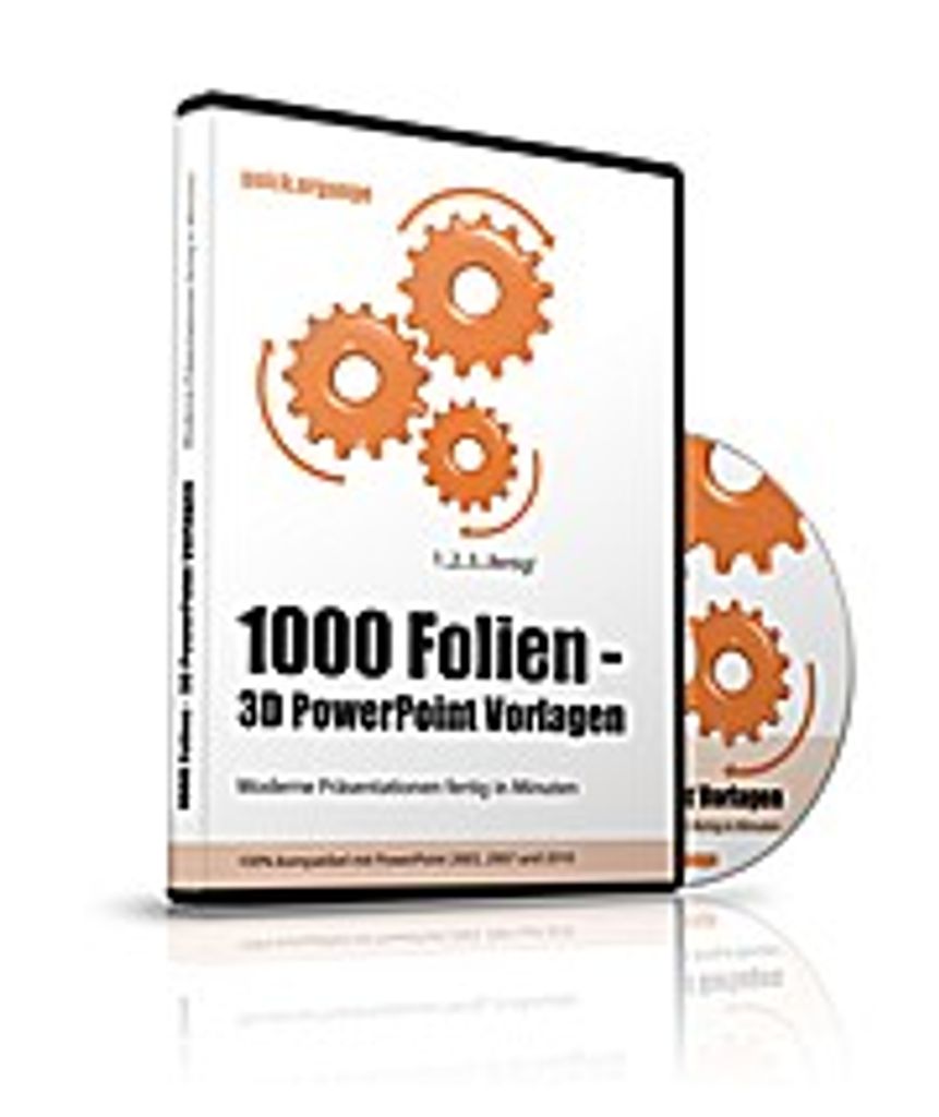 1000 Folien - 3D PowerPoint Vorlagen - Farbe: quick.orange (2016)