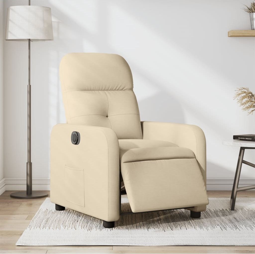 CLORIS Relaxsessel Elektrisch Creme Stoff - Fernsehsesel LL0000257148