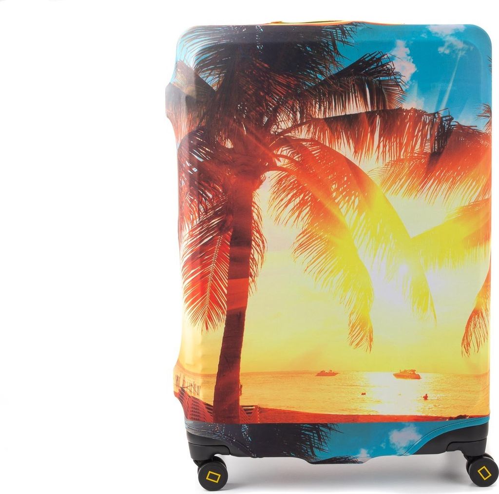 Franky Kofferhülle LC-10L Kratzschutz fürTrolley Spinner ca. 73-76 cm Palms 2