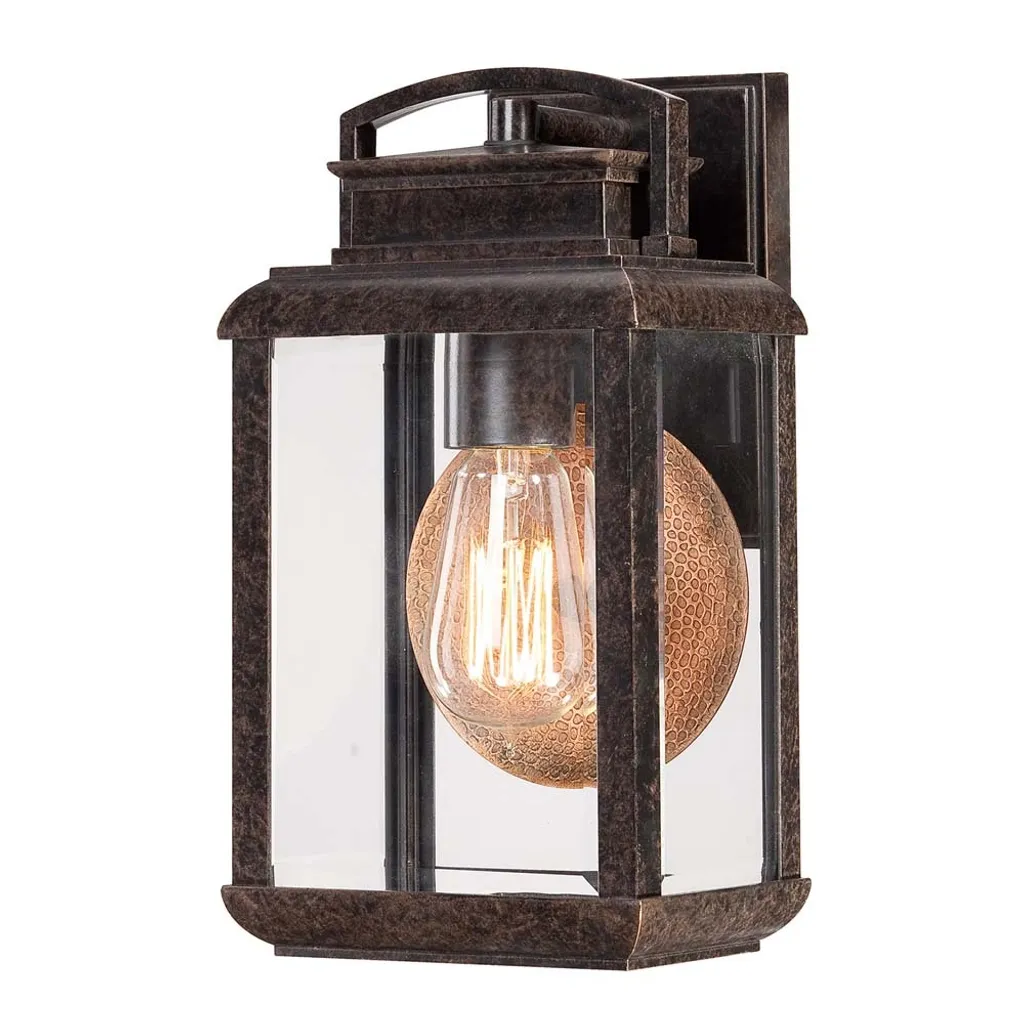 Luminaire d'extérieur pour terrasse et entrée finition vieux bronze
