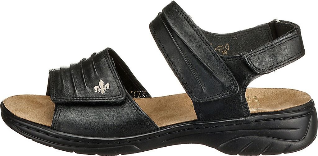 Rieker Damen Echtleder Sandale schwarz, Damen:39 EU Produktbild 