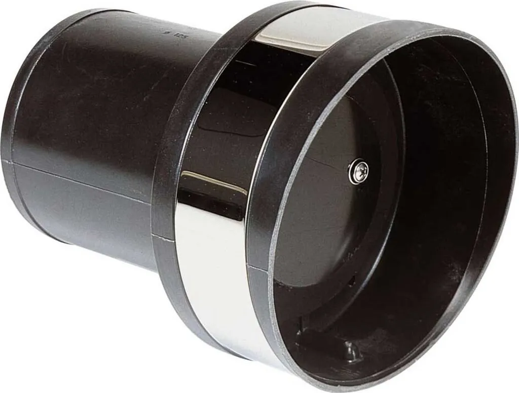 Sortie d'Échappement de Coque Noire 90 mm Vetus TC pour Sortie d'Eau