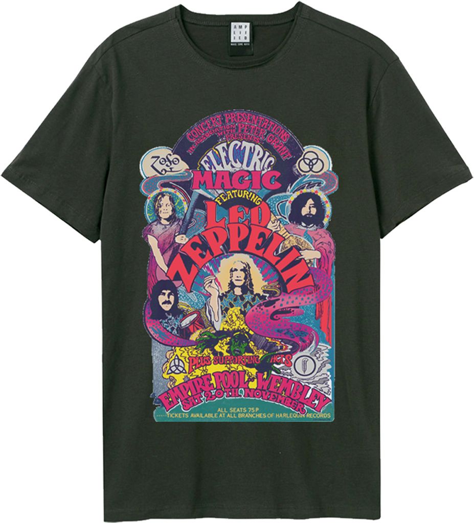 Amplified - "Electric Magic" T-Shirt für Herren/Damen Uni GD1822 (M) (Holzkohle)