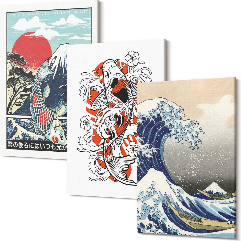 Wandbild – Leinwandbild – Leinwandbilder – Polycanvas – Kunstdruck – Modern – Panorama – Mehrteilig – 3-Teilig Set – Hochwertig ...